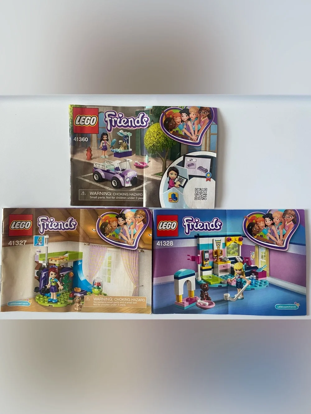 LEGO FRIENDS - 3 Instruction Booklets for sets 41327, 41328, & 41360
